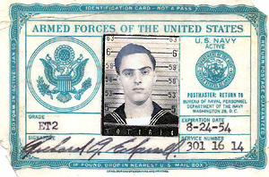 Dick's Navy ID card