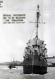 USS William C. Miller DE259 Bow on