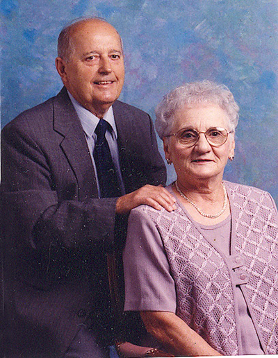 Richard and Margaret<br>on their 50th.